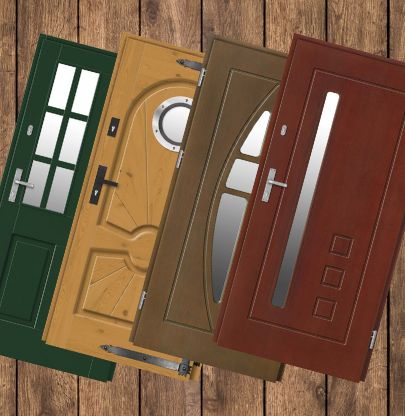 zdjęcie drzwi o różnych kolorach